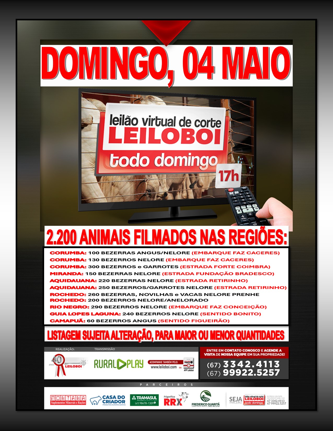 LEILÃO LEILOBOI VIRTUAL DE CORTE