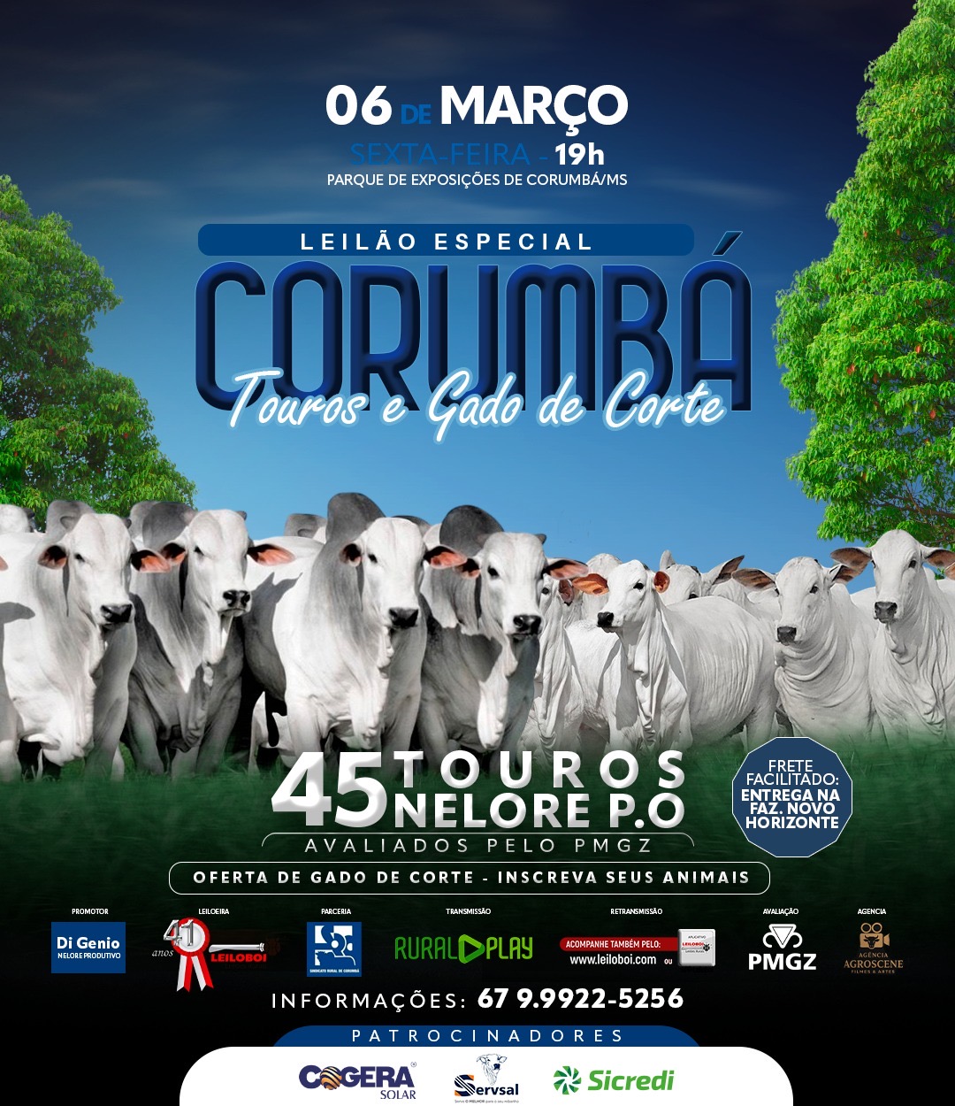LEILÃO ESPECIAL CORUMBÁ - TOUROS E GADO DE CORTE 