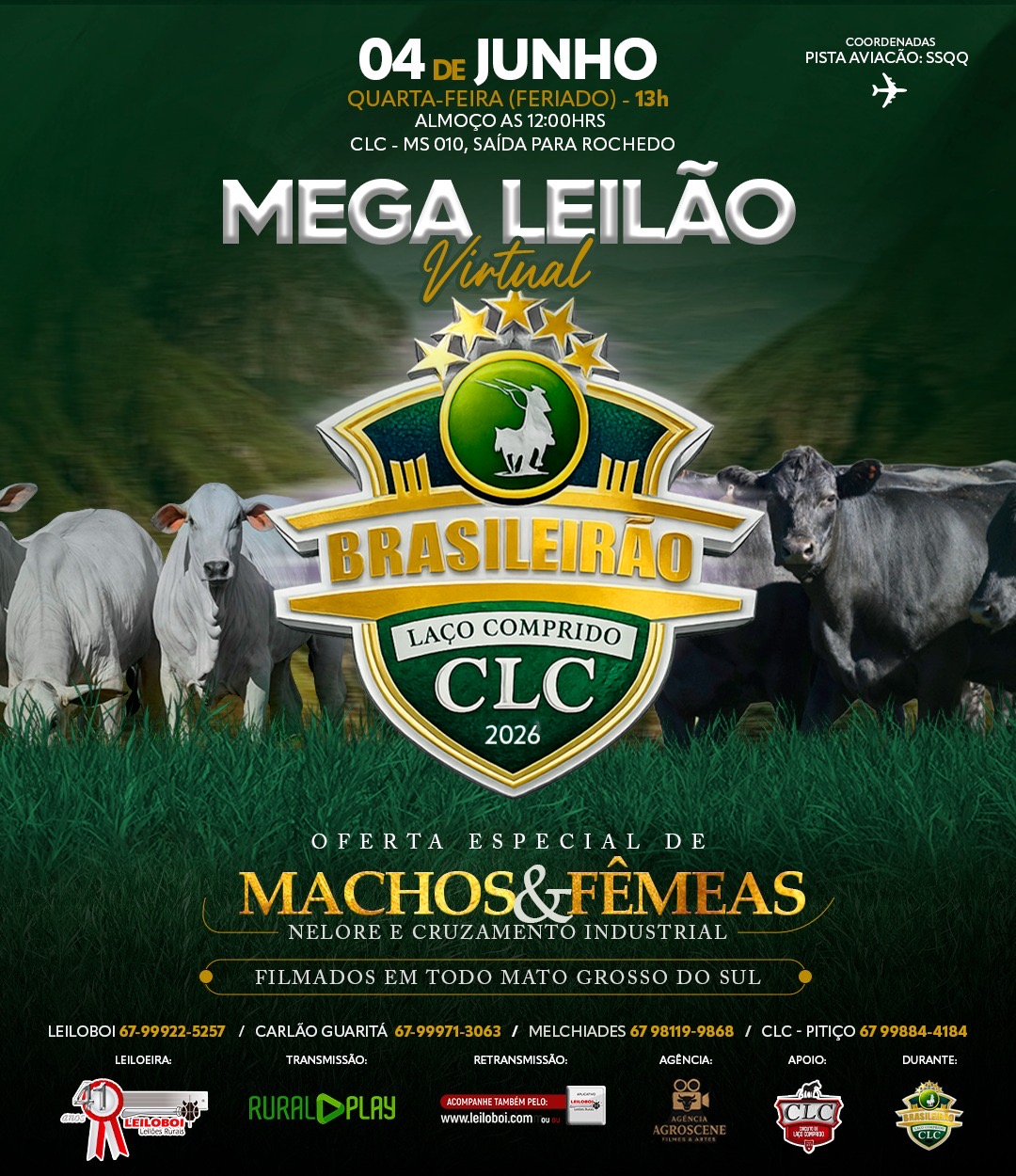 MEGA LEILÃO VIRTUAL DE CORTE BRASILEIRÃO CLC 2026