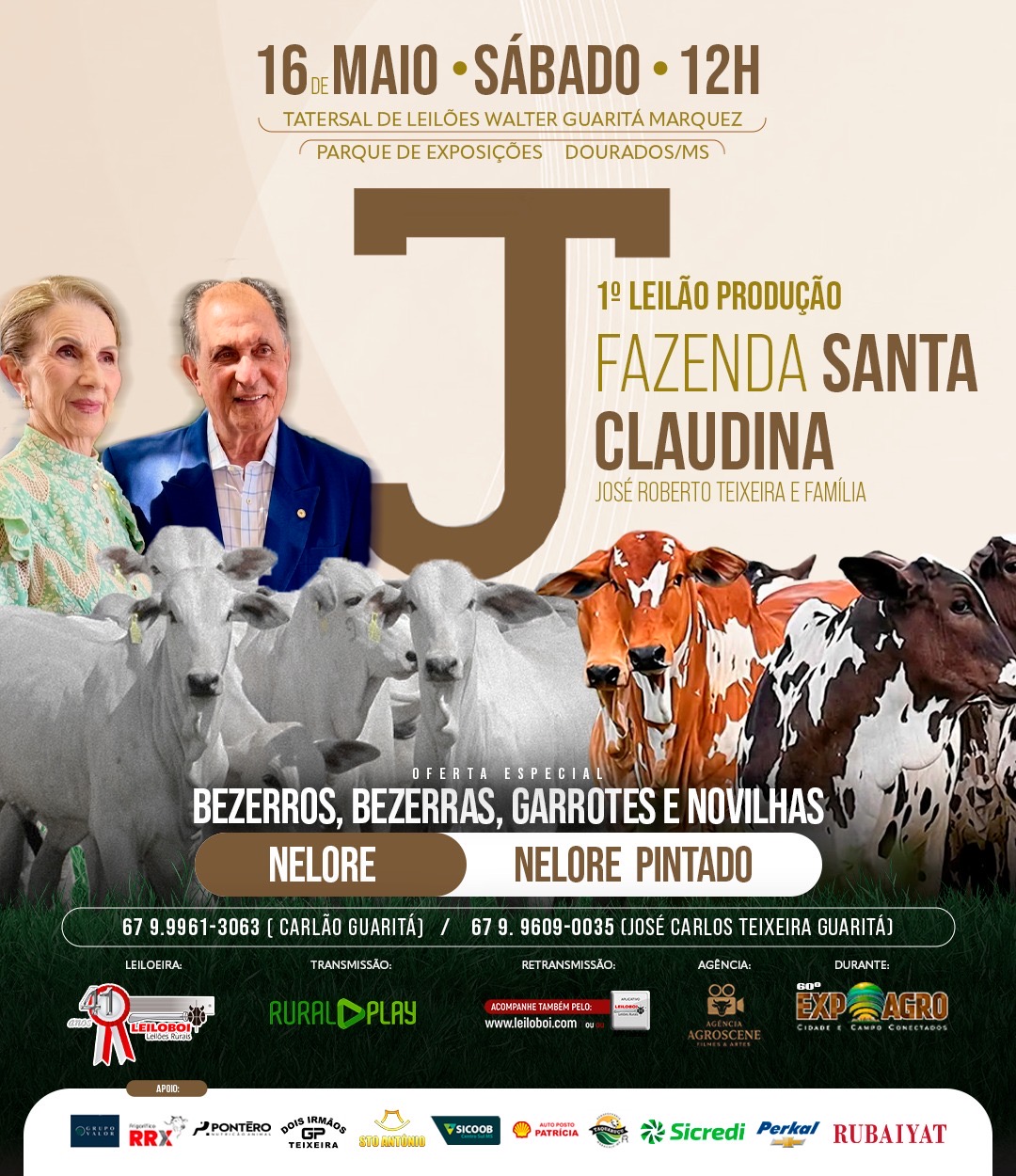 1º LEILÃO PRODUÇÃO FAZENDA SANTA CLAUDINA -EXPOAGRO 2026